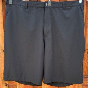 adidas Men's Black Charcoal Flat Front Shorts Size 46